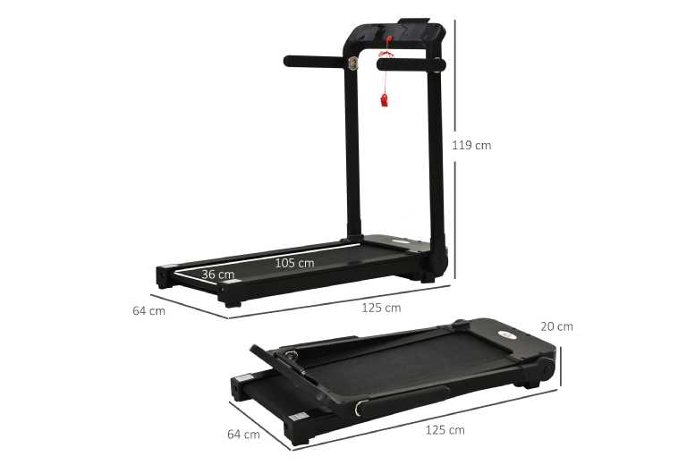 HOMCOM Folding Motorised Treadmill – Space-Saving Home Gym Running Machine, Adjustable Speed, Sturdy Steel Frame | Wowcher HOMCOM Folding Motorised Treadmill – Space-Saving Home Gym Running Machine, Adjustable Speed, Sturdy Steel Frame | Wowcher