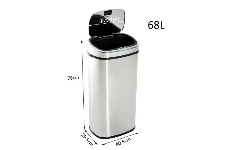 HOMCOM Touch-Free Sensor Kitchen Bin HOMCOM Touch-Free Sensor Kitchen Bin