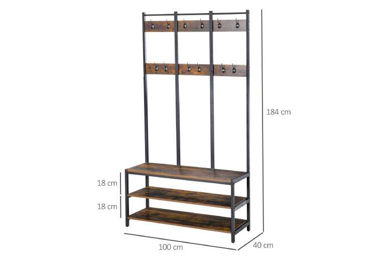 HOMCOM Hall Tree, Bench & Shoe Rack Combo | Wowcher HOMCOM Hall Tree, Bench & Shoe Rack Combo | Wowcher