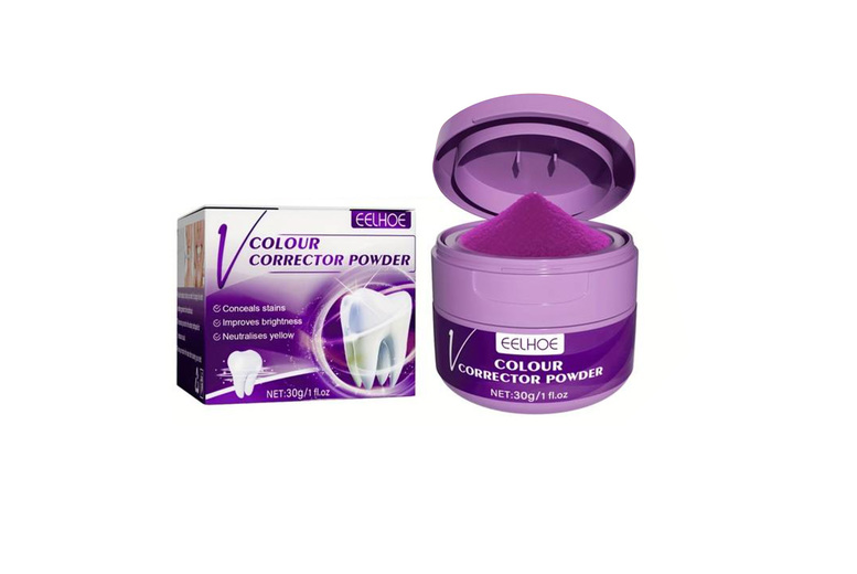 Purple Whitening Tooth Powder for Stain Removal & Brightening | Wowcher