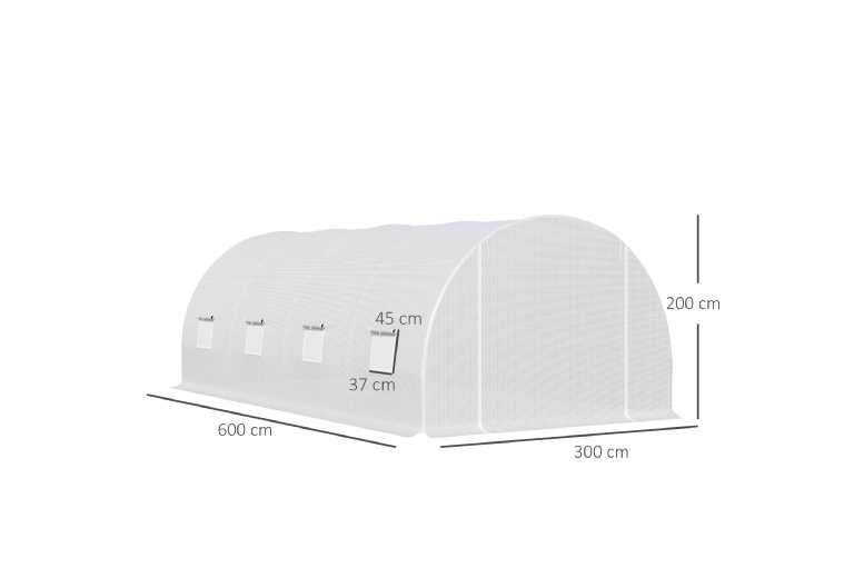 Outsunny 6 x 3 x 2 m Walk-in Polytunnel Greenhouse – Durable Year-Round Garden Storage and Protection Outsunny 6 x 3 x 2 m Walk-in Polytunnel Greenhouse – Durable Year-Round Garden Storage and Protection