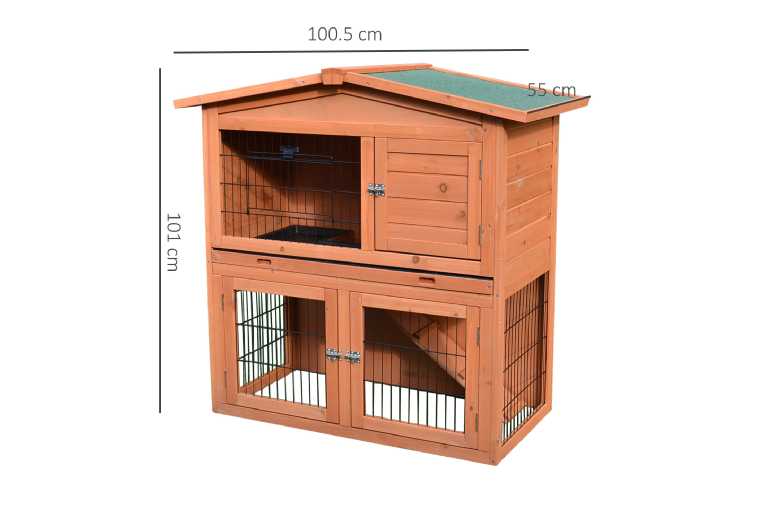 Pawhut Deluxe Rabbit Cage With Ramp & Tray | Wowcher