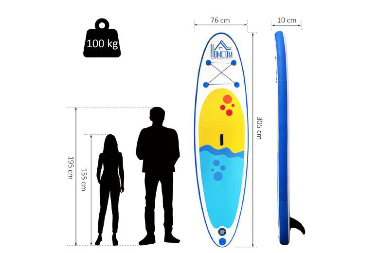 Blue Inflatable Paddle Board for Kids – Outdoor Water Toy, Ages 8+, Adventure Play | Wowcher