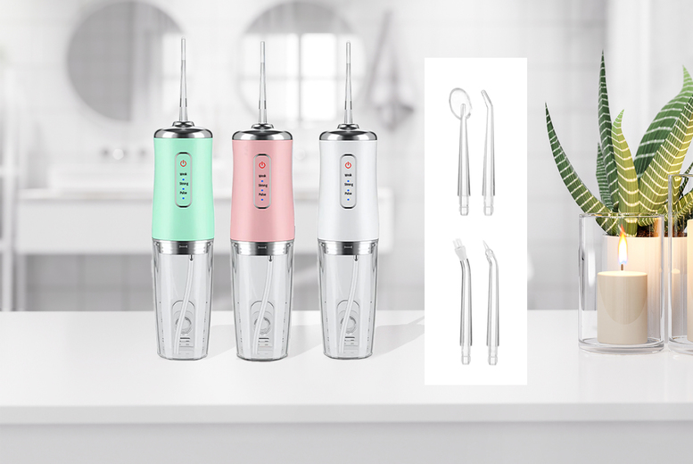 Electric Cordless Water Flosser 4 Nozzles at LivingSocial