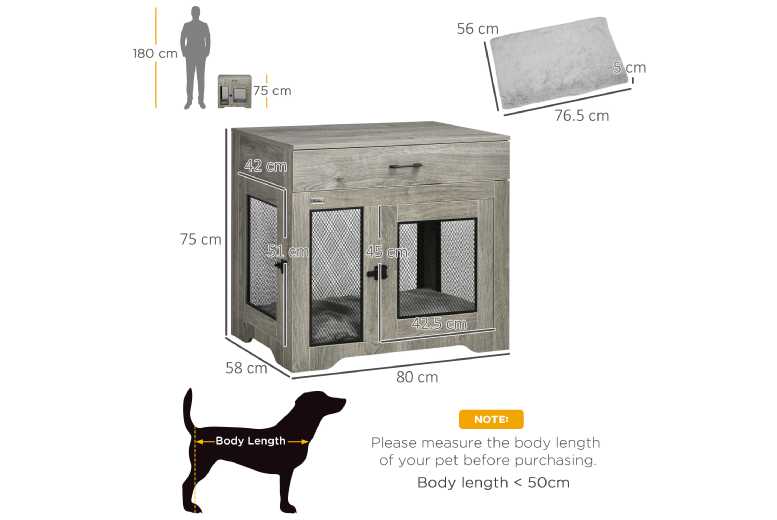 PawHut Deluxe Dog Crate Furniture with Double Doors | Wowcher