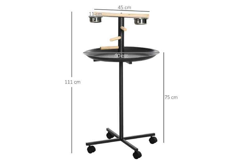 Metal Bird Play Stand for Parrots & Small Birds – Durable, Easy-Clean, Portable Perch | Wowcher