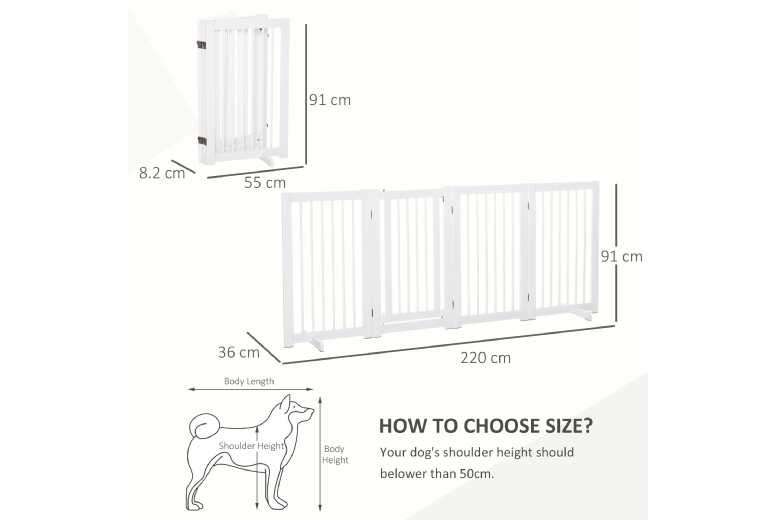 PawHut Elegant 4-Panel Foldable Pet Gate | Wowcher PawHut Elegant 4-Panel Foldable Pet Gate | Wowcher