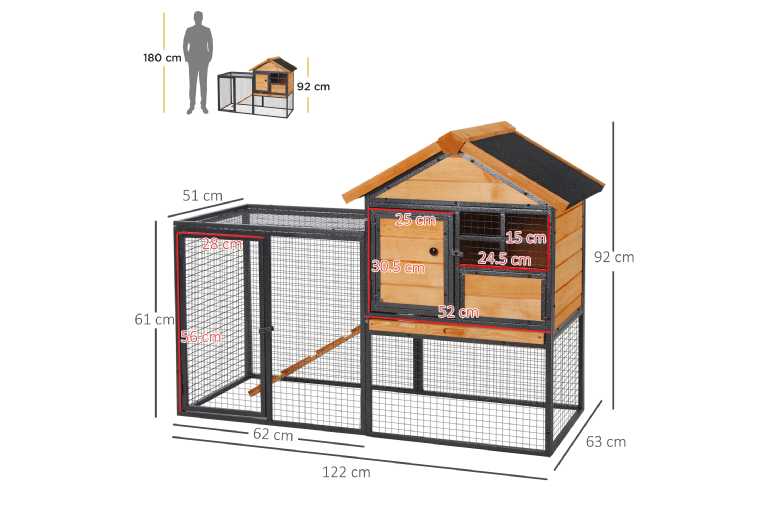 PawHut Rabbit & Guinea Pig Hutch – Easy Clean, Secure Wood-Metal Small Pet House (122cm, Slide-Out Tray) | Wowcher PawHut Rabbit & Guinea Pig Hutch – Easy Clean, Secure Wood-Metal Small Pet House (122cm, Slide-Out Tray) | Wowcher