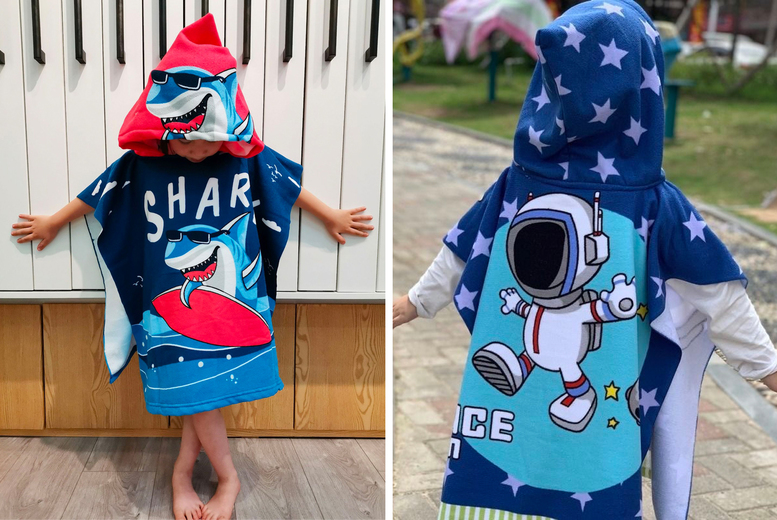Kids Hooded Beach Towel 4 Designs at LivingSocial
