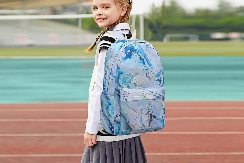 3pc Marble-Effect Back To School Set