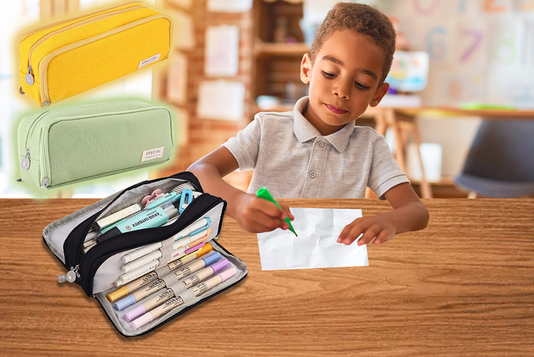 Large Six Pouch Pencil Case