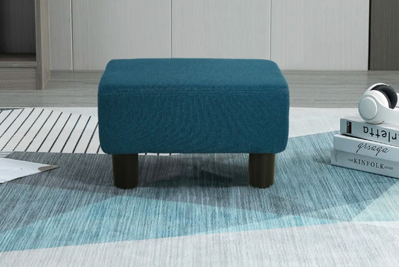 Linen Upholstered Footstool