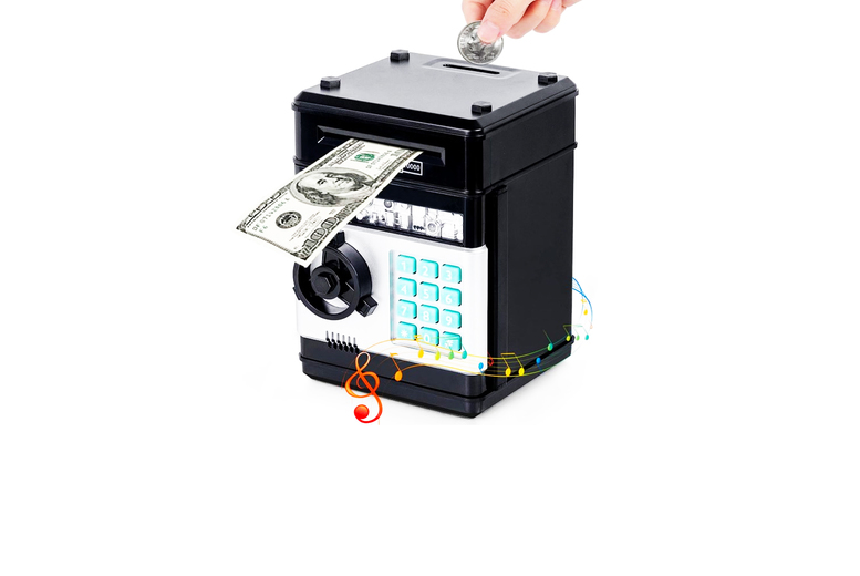 Kids Password Piggy Bank Toy with Music – Ages 3+, Educational, Battery-Operated, 4 Colours | Wowcher