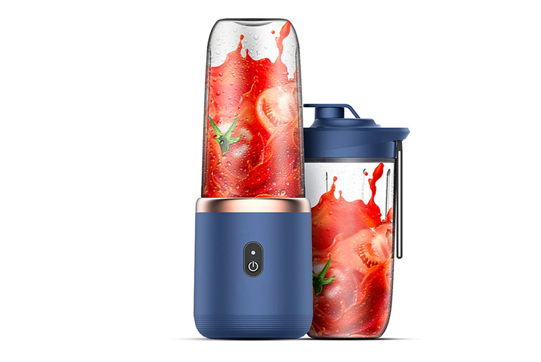 Portable Multi-Function Juicer Cup - 380ml, USB Rechargeable, BPA-Free - Pink or Blue | Wowcher