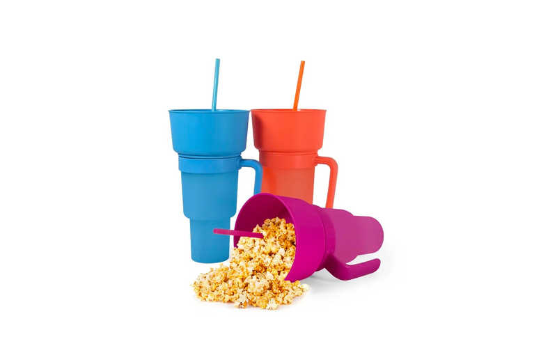 2-in-1 Snack & Drink Tumbler with Straw – Colour Changing! | Wowcher