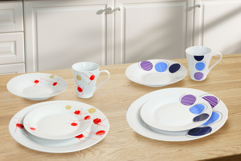 16-Piece Porcelain Dinner Set from LivingSocial