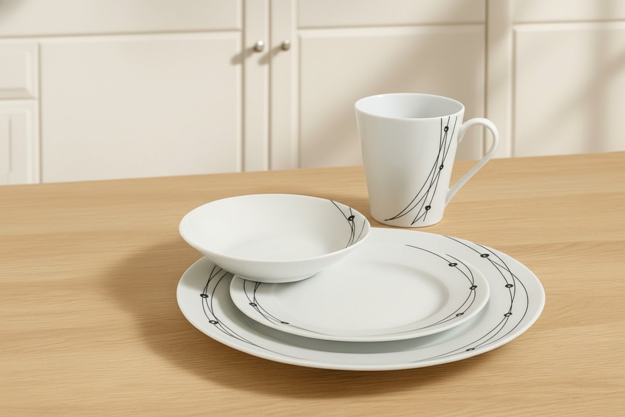 16-Piece Porcelain Dinner Set – Five Design Options | Wowcher