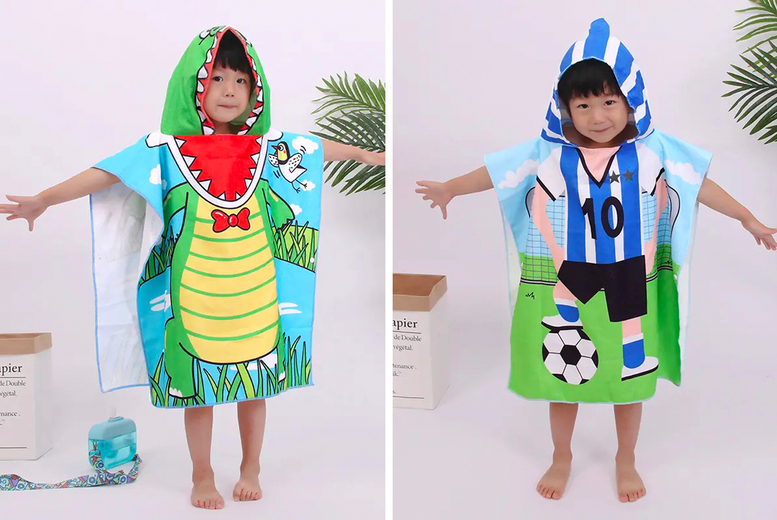 Kids Cartoon Hooded Microfibre Towel at LivingSocial