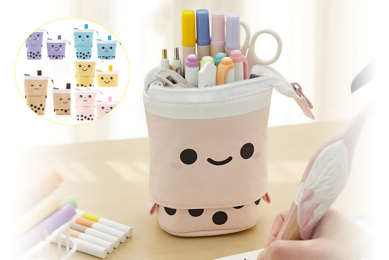 Cute Bubble Tea Retractable Pencil Case
