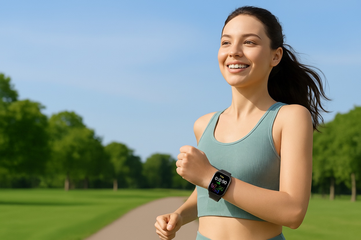 Full Touch Smart Watch Fitness Tracker - Heart Rate, SpO₂ & Sleep Monitor - Apple Watch & Samsung Galaxy Watch Alternative - Wearable Tech | Wowcher