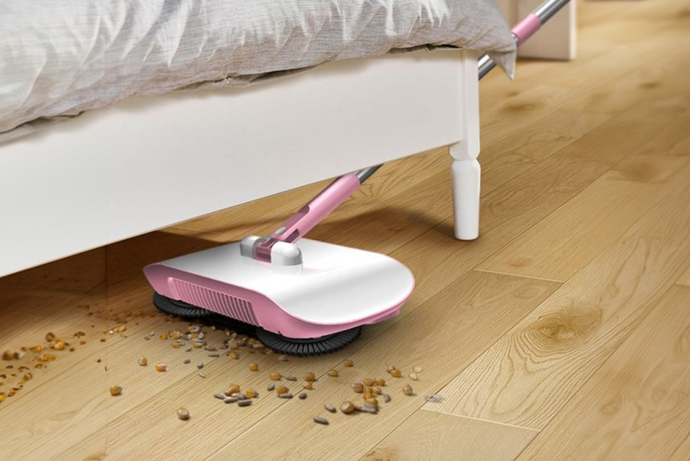 Hand Push Sweeper with Dustpan at LivingSocial