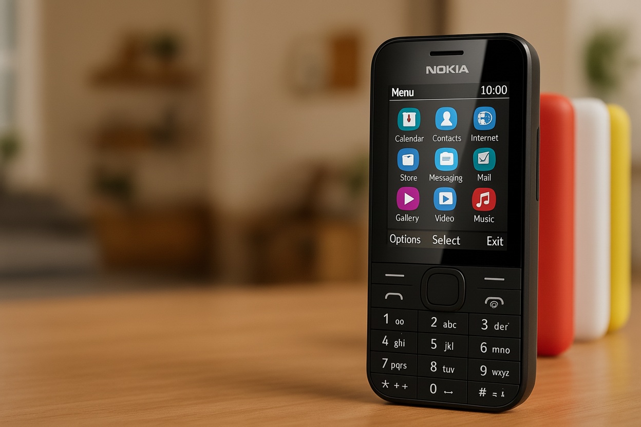 Nokia 208 2.4" 3G Smartphone - Mobile Phone - Black - Vodafone | Wowcher