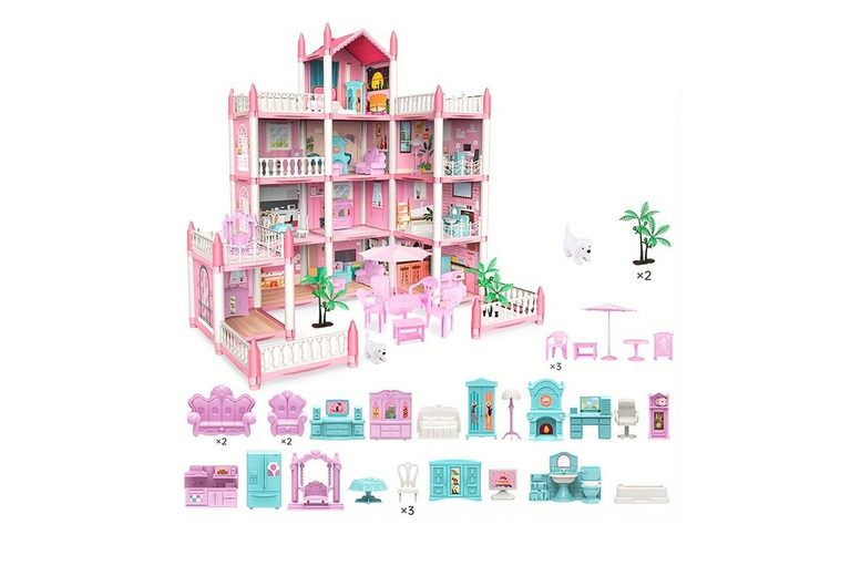 Barbie Dollhouse Playset for Kids - Imaginative Furniture Toy (Ages 3+, Pink or Blue, Creative Role Play) | Wowcher