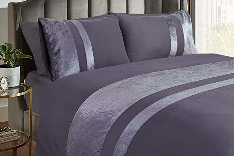 Luxury Crushed Velvet Duvet Set | Home | Offer Price £ 9.99 Luxury Crushed Velvet Duvet Set | Home | Offer Price £ 9.99