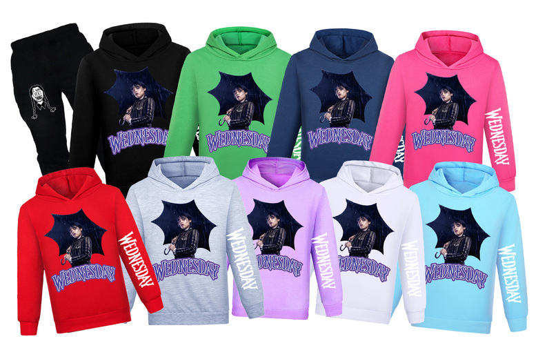 Wednesday Addams Kids Hoodie and Joggers at LivingSocial