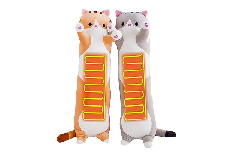 Cat Heating Pad for Menstrual Cramp & Neck Pain in 2 Colours | Wowcher