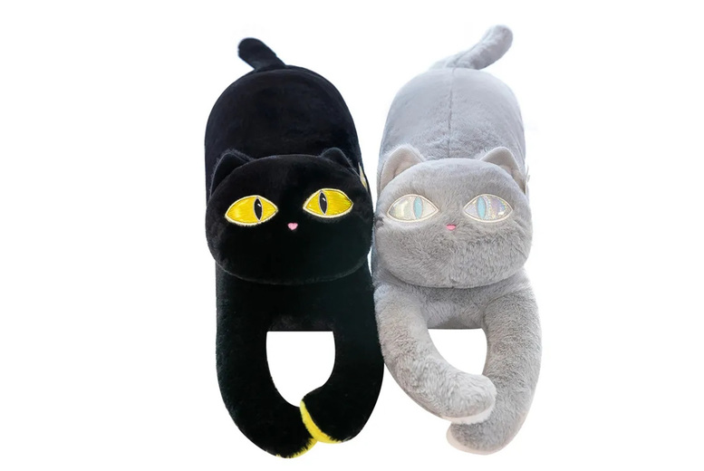 USB Heated Plush Cat Hug Design Pillow | Wowcher