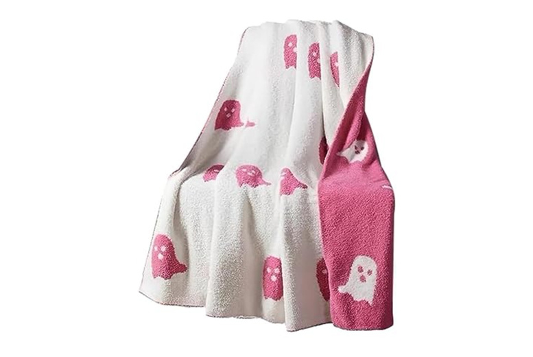 Halloween Ghost Flannel Blanket in 2 Colour Options | Wowcher
