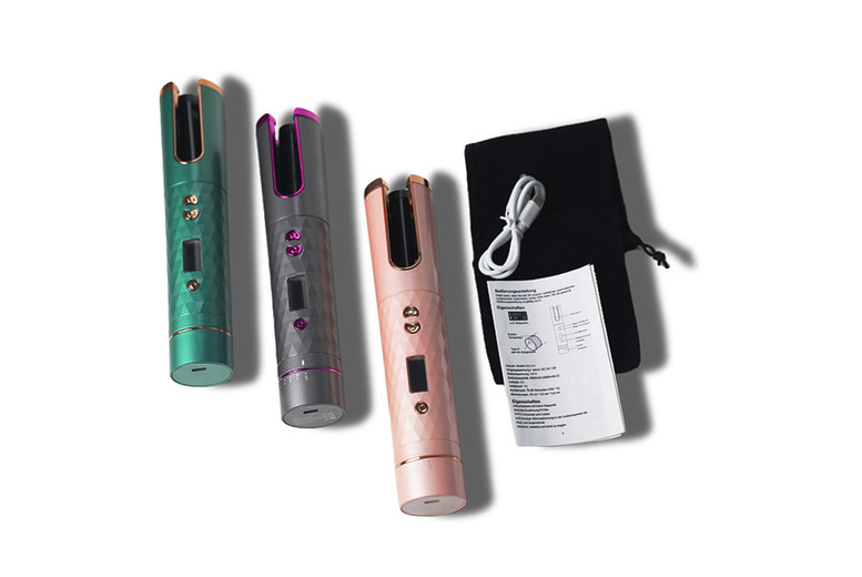 Wireless Hair Curler with LCD Timer – Cordless Styling Freedom | Wowcher