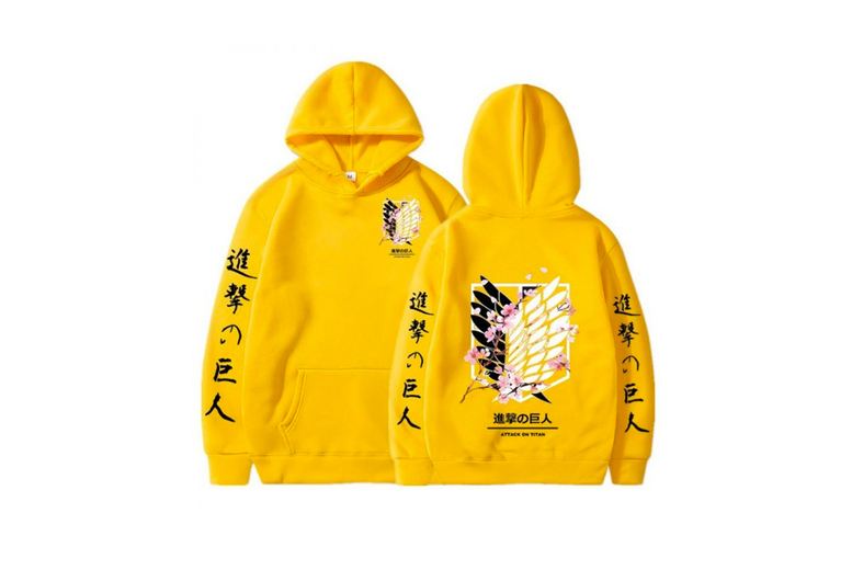 Unisex Black Attack On Titan  Casual Hoodie Jacket – 100% Polyester, Loose Fit, Unisex Anime Outerwear | Wowcher