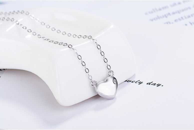 Diamond Heart Pendant Silver Necklace – Adjustable Chain, Lightweight & Gift-Ready | Wowcher Diamond Heart Pendant Silver Necklace – Adjustable Chain, Lightweight & Gift-Ready | Wowcher