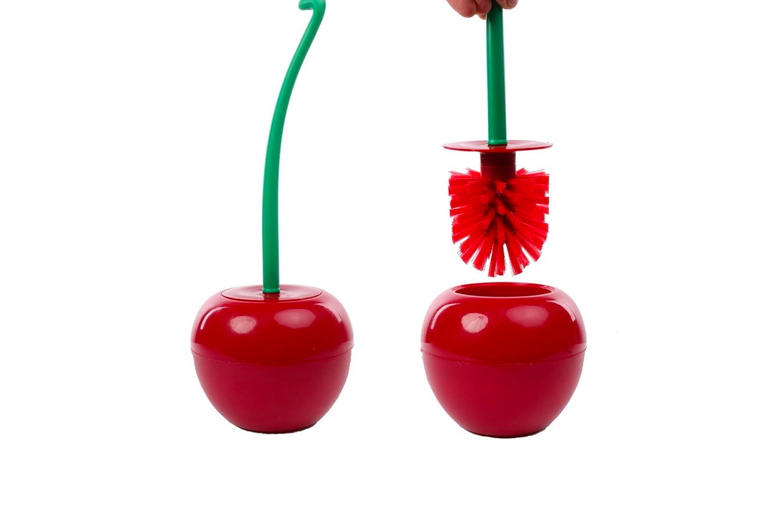Cherry Shaped Toilet Brush and Holder | Wowcher
