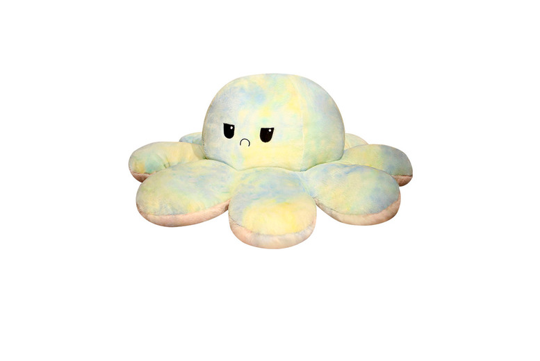 Reversible Octopus Plushie Pillow – Ultra-Soft Cotton, Double-Sided, 3 Sizes, Mood Toy | Wowcher