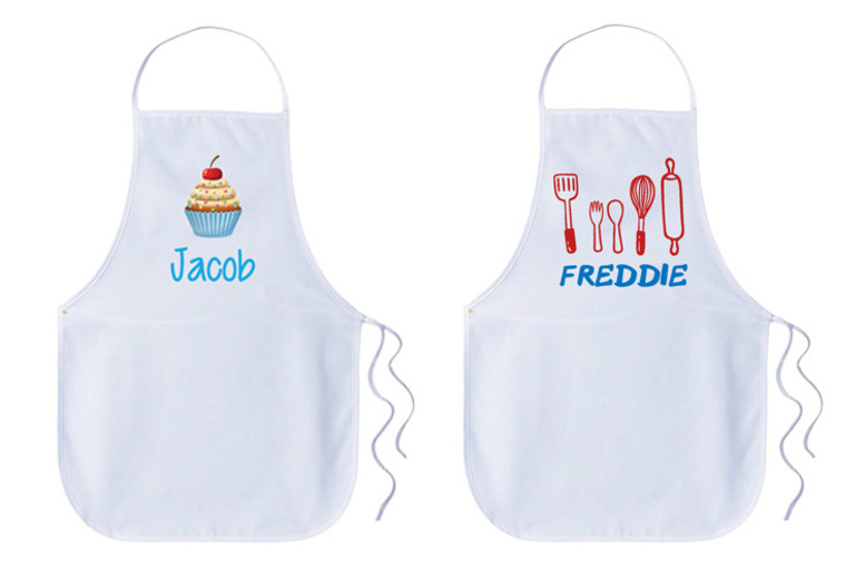 Kids Personalised Apron – 100% Soft Polyester, Fun Prints, Machine Washable, 2 Sizes | Wowcher