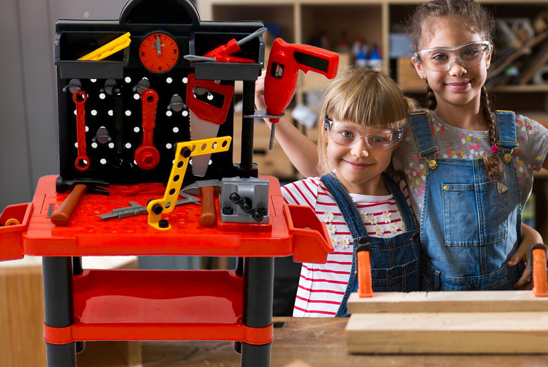 Kids Portable Workbench Tools Playset at LivingSocial
