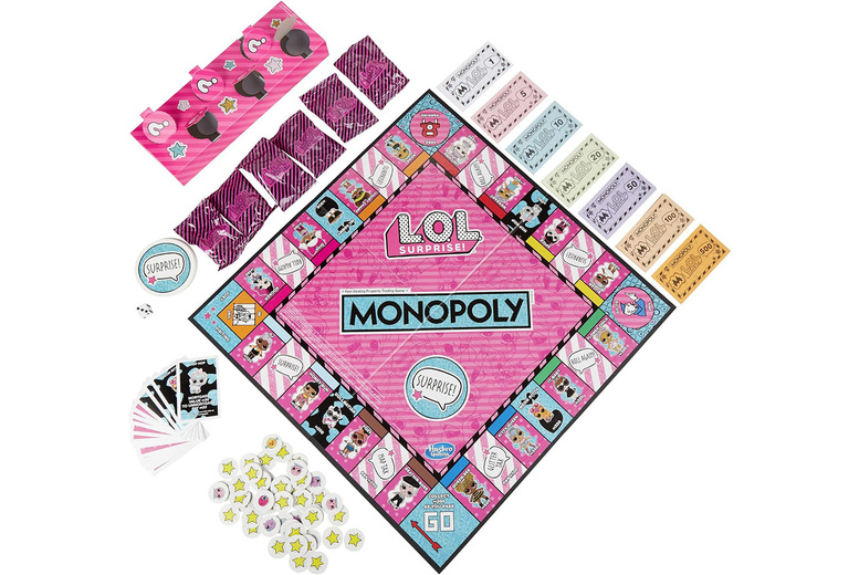 LOL Surprise Monopoly Board Game - Ages 8+ - Family & Kids - Multi-Player Fun | Wowcher