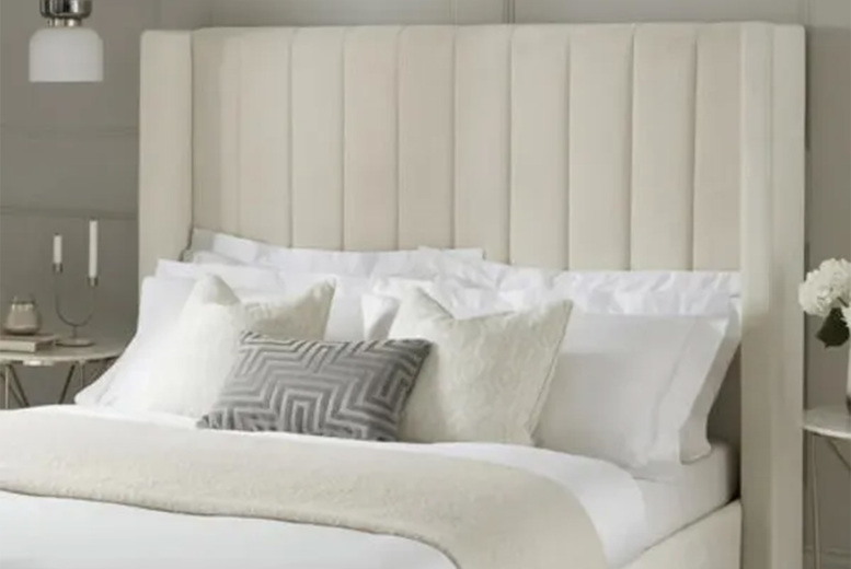Elegant Velvet Panel Plush Bed Set and Mattress Options Elegant Velvet Panel Plush Bed Set and Mattress Options
