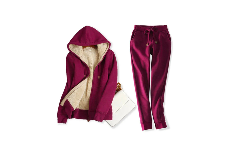 Grey Women’s Fleece Lined Tracksuit Set – Sizes 8-18! | Wowcher