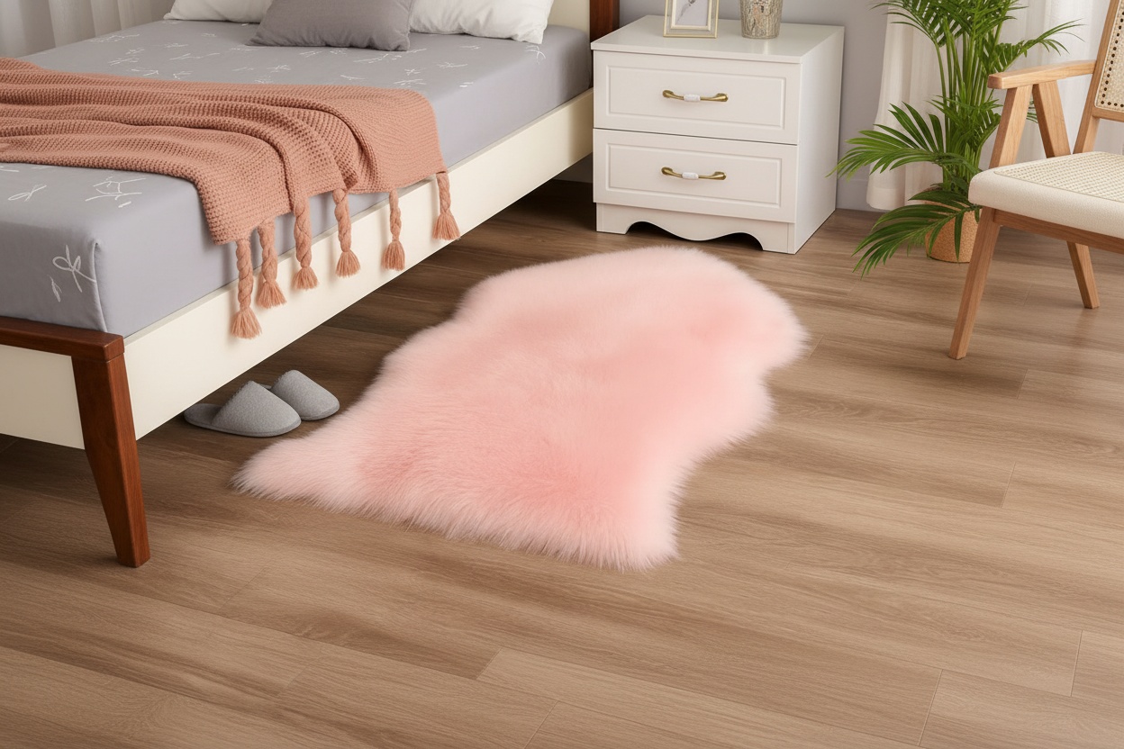 Faux Fur Fluffy Sheepskin Rug in 2 Sizes and 9 Colours | Wowcher