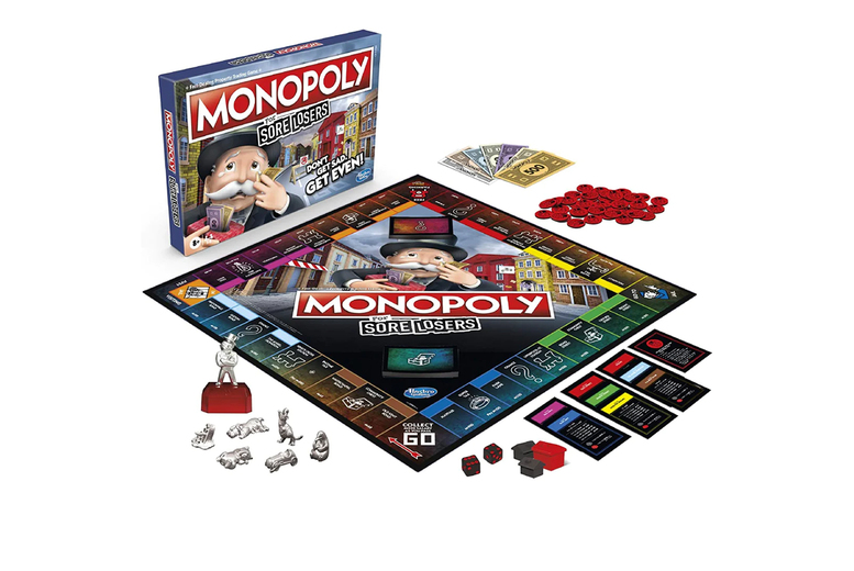 Hasbro Monopoly Bad Losers Family Board Game (Ages 8+, Multiplayer, Classic Twist) | Wowcher