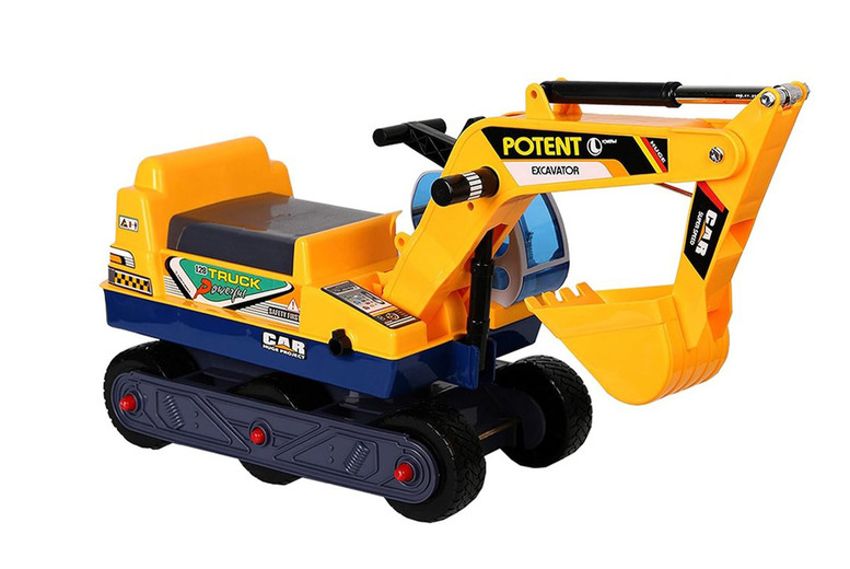 Kids Ride On Digger Push Along Excavator | Wowcher