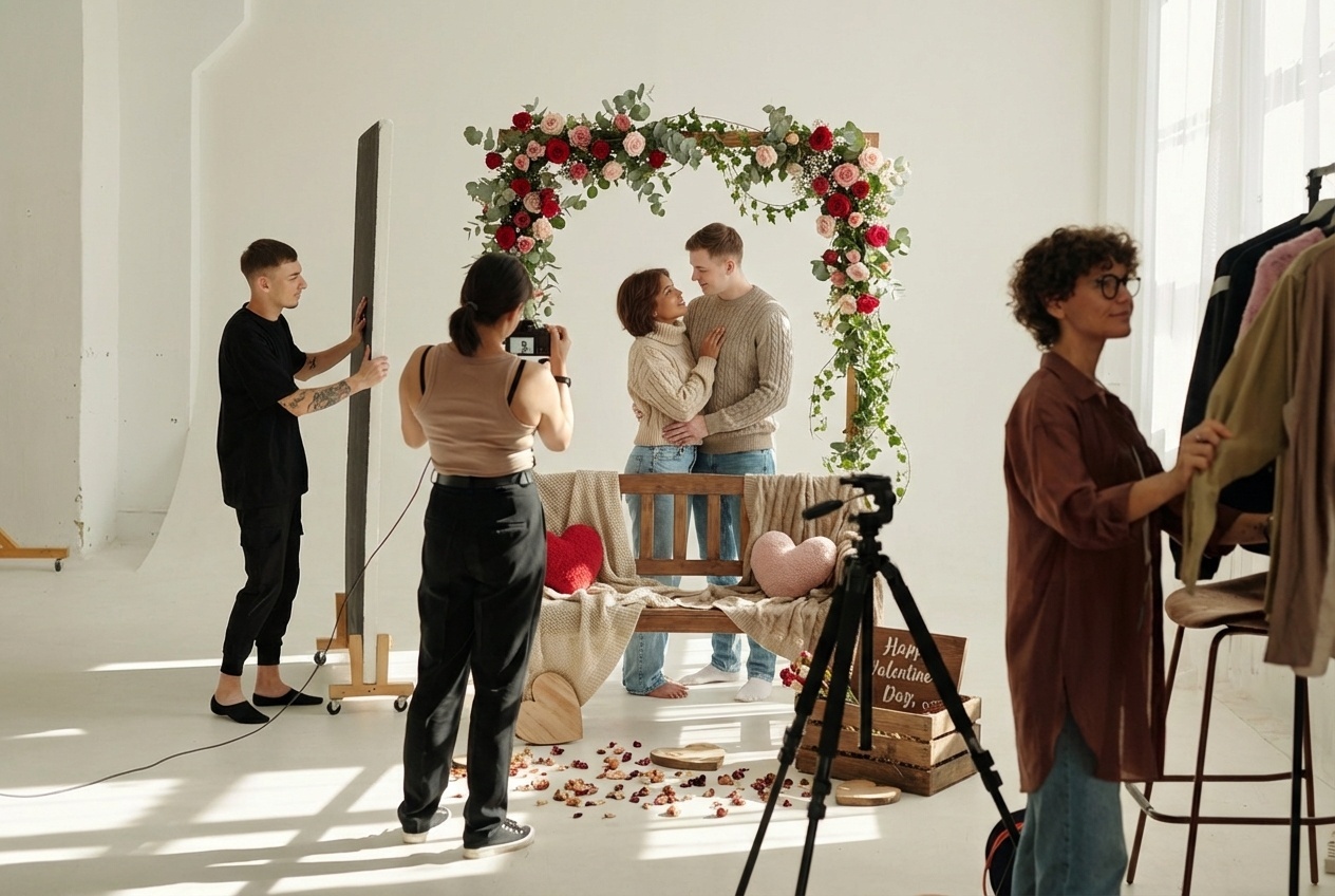 Clifton Photographic Unisex Couples Photoshoot Pamper Package With Makeover, Bucks Fizz & Print At Company, Bristol | Wowcher