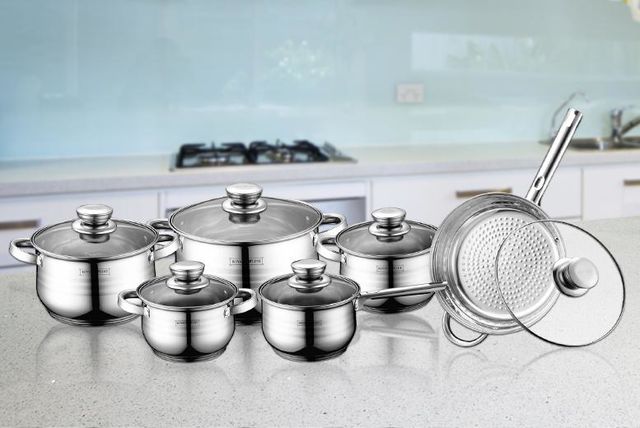 12pc Swiss Royalty Line® Pan Set | Shop | Wowcher