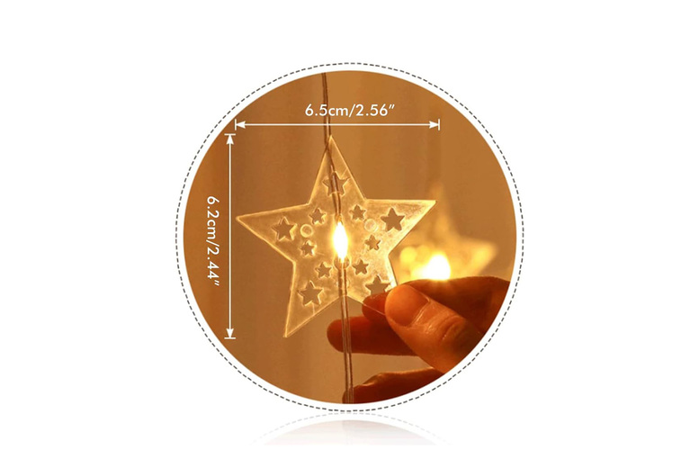 USB LED Star String Lights – Remote Control, Energy Efficient, Indoor/Outdoor, 3m or 6m | Wowcher