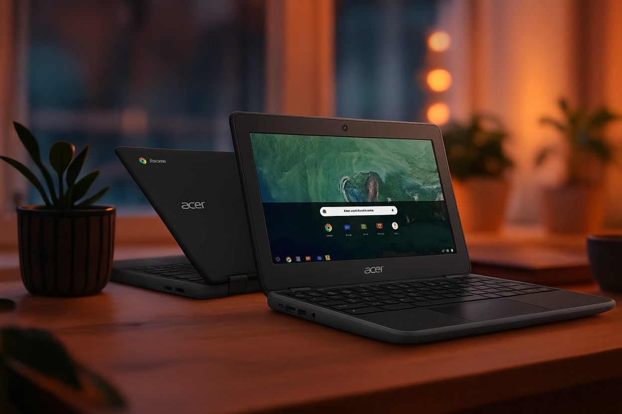 Acer C732 Chromebook 11.6" HD Laptop - Portable High Performance Device, Intel Celeron, 4GB RAM, 16GB Storage | Wowcher