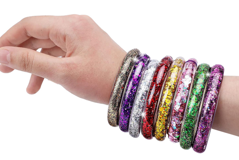 Kids’ Adjustable Glitter Friendship Bracelet Kit – Creative DIY Set | Wowcher